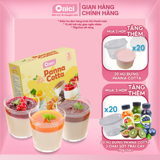 Bánh Panna Cotta 5 vị Bếp Của Mẹ ONICI set nguyên liệu 500 gram thành phẩm 20 - 25 hủ