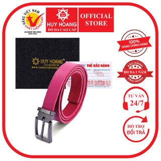 Thắt lưng nữ da bò huy hoàng 2,5p màu hồng hp5133