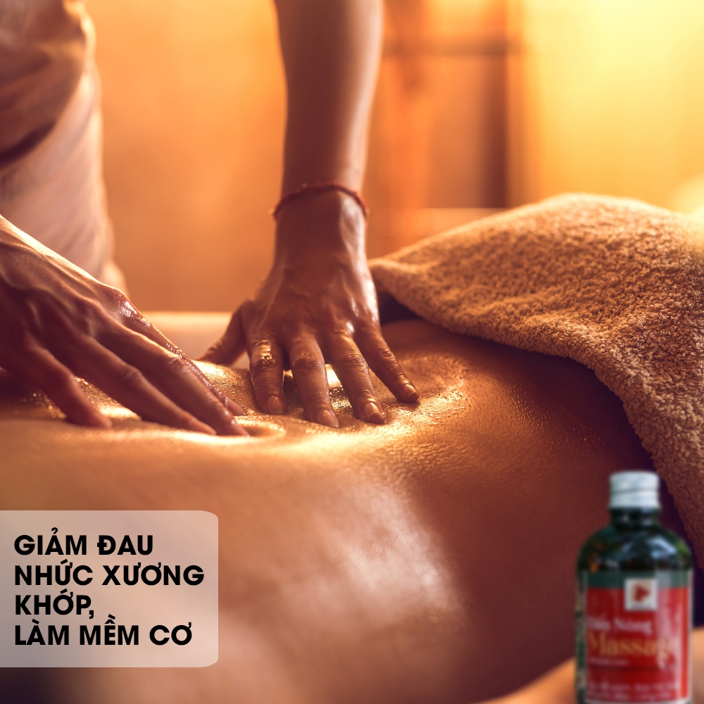Dầu Nóng Massage Giảm Đau Nhức Mỏi Xương Khớp Và Toàn Thân, Giúp Ngủ Ngon, Vận Động Tốt 30ml, 100ml