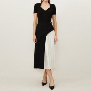 Đầm t3d short sleeve pleated