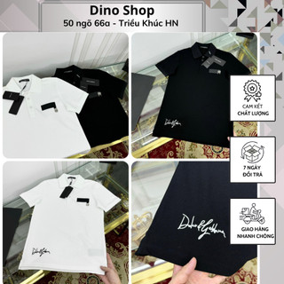 Áo polo nam đôn chề in họa tiết chữ kí đơn giản siêu đẹp - áo polo nam đôn chề thêu logo trước ngực siêu nổi