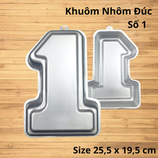 Khuôn Nhôm Đúc Hình Số 1 Làm Bánh Bông Lan, Bánh Nướng, Rau Câu