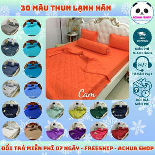 [HỎA TỐC🎁 mua 1 tặng 1🎁] >30 MÀU SIZE M6 -M8 - BỘ 4 MÓN DRAP GA GỐI DRAP THUN LẠNH HÀN 4M MỀM MÁT ACHUA SHOP