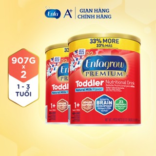 Bộ 2 sữa bột Enfagrow Premium Toddler hỗ trợ phát triển toàn diện cho trẻ từ 1-3 tuổi - 907g/lon