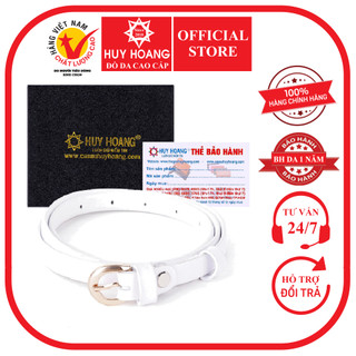 Thắt lưng nữ da bò Huy Hoàng 1,5P màu trắng HP5137