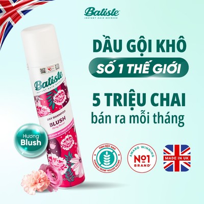 Dầu Gội Khô Batiste Hương Hoa Quyến Rũ - Batiste Dry Shampoo Floral & Flirty Blush 200ml