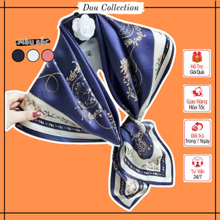 [Nowship2h] Khăn turban nam nữ unisex đẹp lụa mềm, Khăn lụa vuông 60x60cm quấn tóc túi xách nhiều màu - Mã ST001