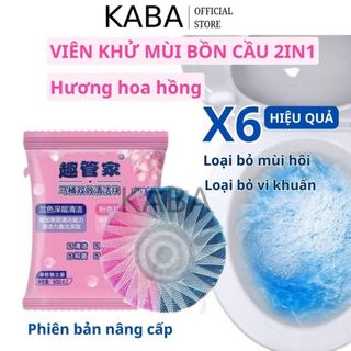 Viên thả bồn cầu khử mùi hương hoa hồng nhẹ 2IN1 Viên tẩy bồn cầu thế hệ mới Gel khử mùi bông cầu
