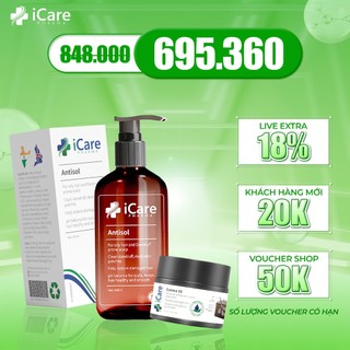 Combo Nấm Da Đầu Lâu Năm - Ezema 50 & Dầu Gội Sạch Gàu Antisol - Hiệu Quả Nhanh, Chiết Xuất Từ Gurjun Ấn Độ