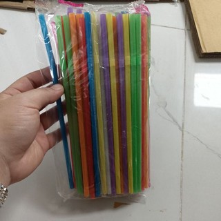 ống hút cong màu phi 6 ( bịt 70 ống)