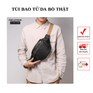 < DA BÒ THẬT 100% >TÚI BAO TỬ DA BÒ ĐEO CHÉO BT42