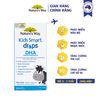 DHA Nature's Way Kids Smart Drops DHA Dạng Giọt Giúp Tăng IQ, Phát Triển Não Bộ Cho Bé 20ml