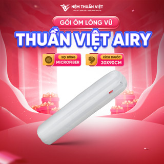 Ruột Gối Ôm Lông Vũ Airy Thuần Việt - Gối Ôm Sợi Lông Vũ Nhân Tạo Microfiber Êm Ái Mềm Mịn - Kích Thước 20x90cm
