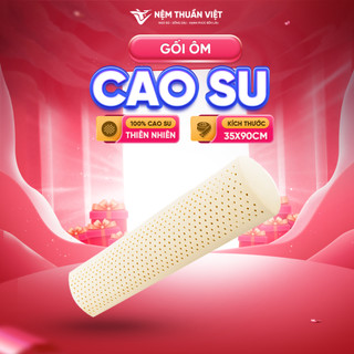 Gối Ôm Cao Su Thiên Nhiên Thuần Việt - Siêu Êm Ái, Kháng Khuẩn, Kháng Nấm Mốc - Kích Thước 20x90cm