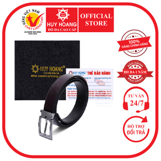 Dây thắt lưng nữ da bò bản lớn màu nâu HP5140