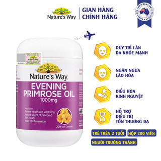 Viên Uống Tinh Dầu Hoa Anh Thảo Nature's Way Evening Primrose Oil Hỗ Trợ Cân Bằng Nội Tiết Tố Nữ 200 Viên