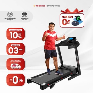 Máy chạy bộ thể dục thể thao tại nhà Toshiko MC22 Pro, giúp tăng cơ giảm mỡ, rèn luyện sức khỏe, bảo hành 3 năm