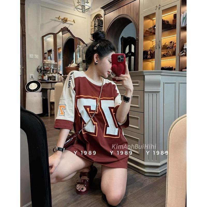 Áo Phông Số 77 Pha Tay Kim Anh Bùi