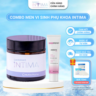 Combo men vi sinh phụ khoa lactobact intima + kem phụ khoa emergyn 10 giúp giảm viêm, ngứa rát & nấm candida vùng kín