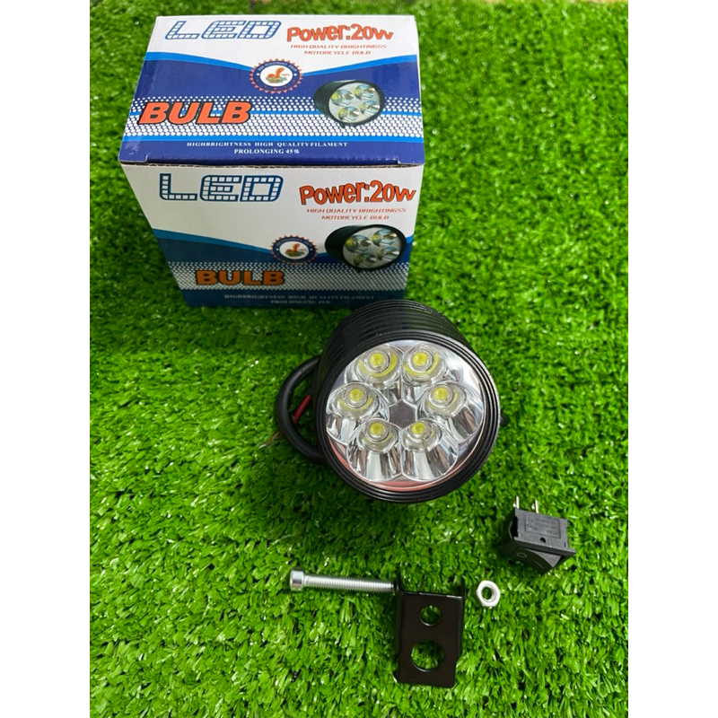 trợ sáng l6 ngắn 1 chế độ (Tặng kèm công tắc)gắn được xe điện 12v-80v