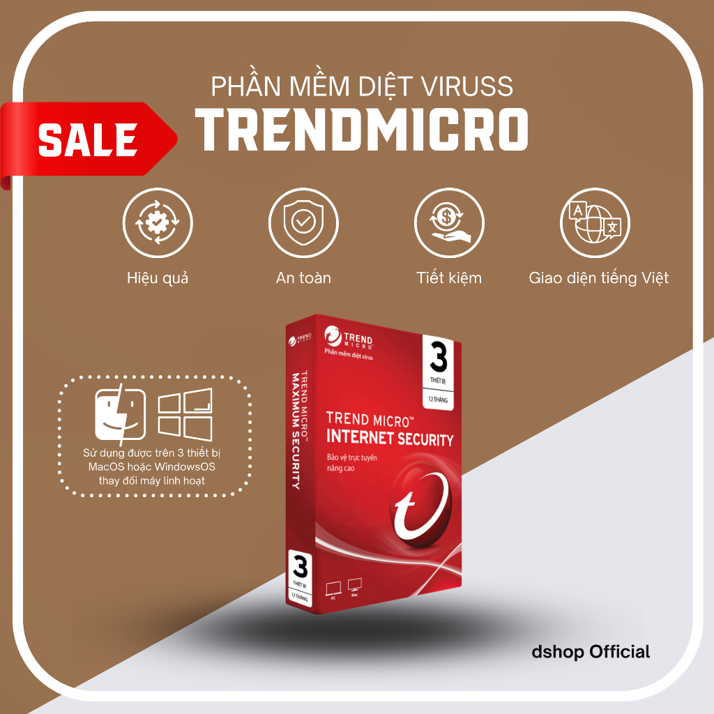 Key Trend Micro Internet Security Bản Quyền 3PC 12 Tháng