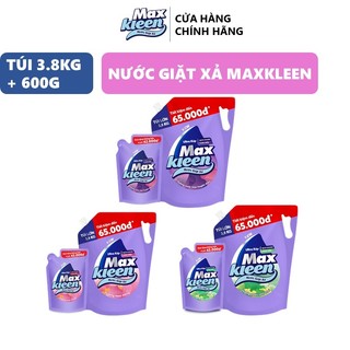 Nước giặt xả maxkleen 3.8kg tặng túi nước giặt 600g