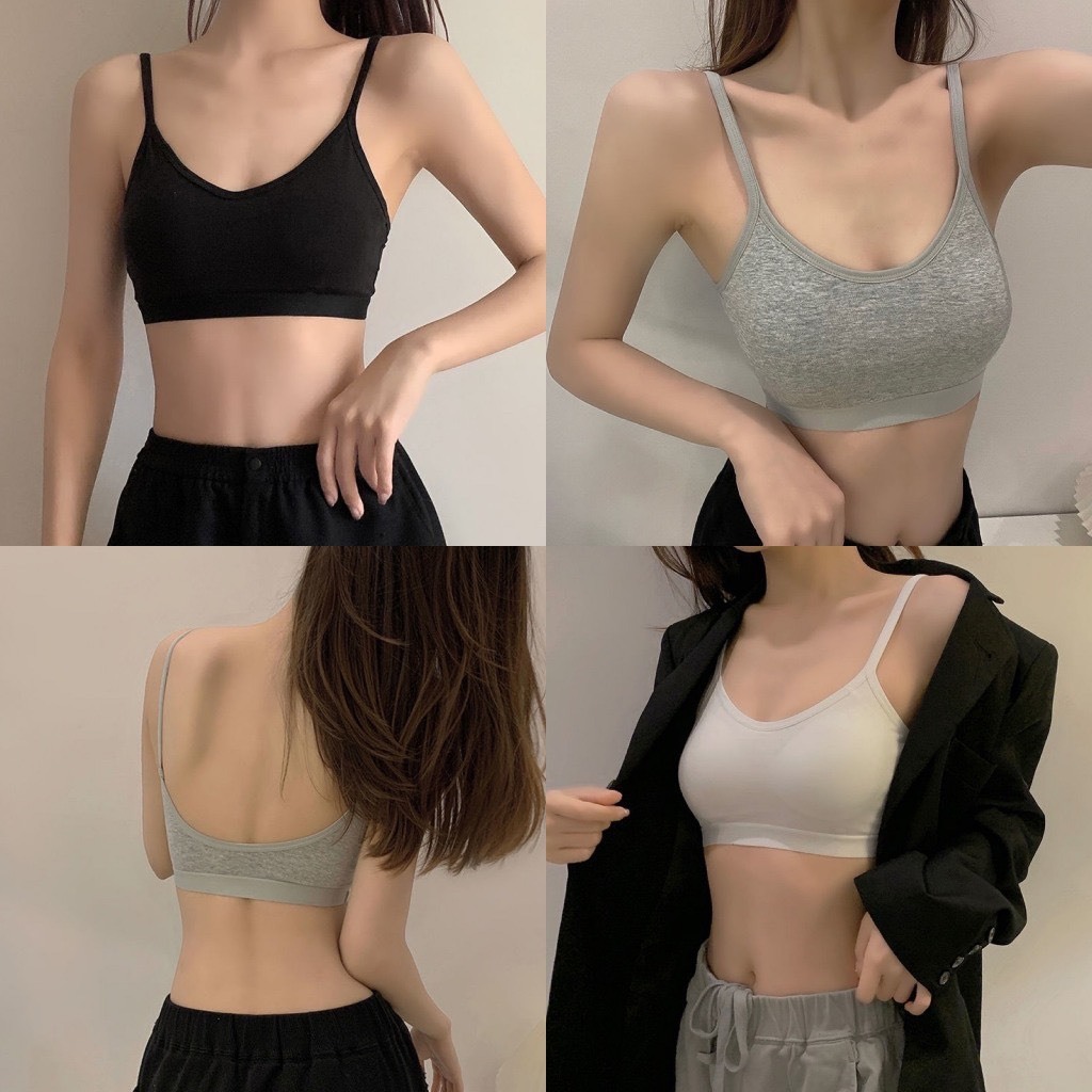 Áo Bra Nữ 2 Dây, Áo Ngực Nữ chữ U hở Lưng Không Gọng Nâng Ngực 412 | BigBuy360 - bigbuy360.vn