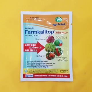 Phân bón farmkalitop - nuôi củ dưỡng trái, ra hoa đậu quả gói 25g