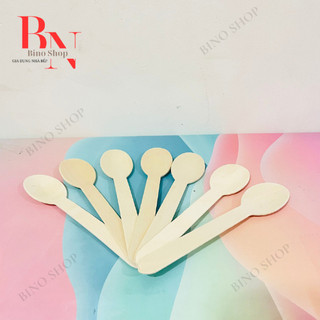 Bộ 100 Muỗng Gỗ Dùng Một Lần