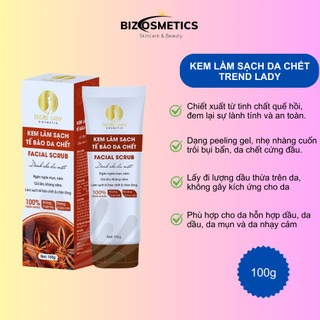 Kem tẩy tế bào chết tinh chất Quế Hồi Trend Lady 100g