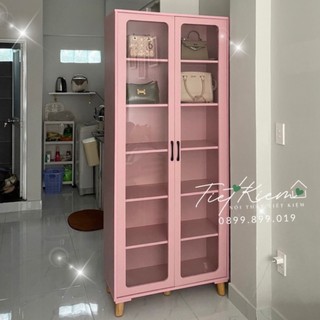 Tủ túi màu hồng cánh kính tu.tui018