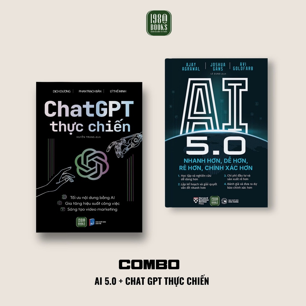 Sách - Combo Chat GPT Thực Chiến + AI 5.0