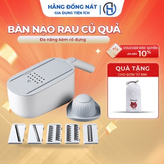 Bàn nạo rau củ quả đa năng, dụng cụ bào, cắt tạo hình rau củ quả tiện lợi kèm rổ đựng Hằng Đồng Nát E1909