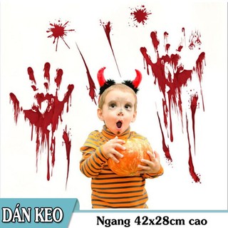 Decal trang trí tường Halloween - Bàn Tay Máu