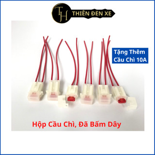 Hộp cầu chì xe máy ôtô có nắp đậy chống nước đã bấm dây ( giá 1 cái )