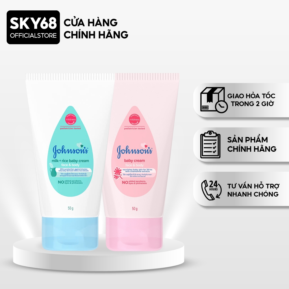 Kem Dưỡng Da Mặt Và Cơ Thể Johnson's Baby Cream 50g