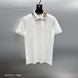 Áo thun nam polo thêu hổ coton Dập Nổi cao cấp in thêu vải dày cao cấp