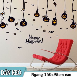 Decal trang trí tường - Rèm dây lễ hội Halloween