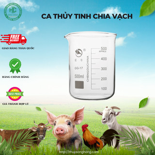 Ca đong thủy tinh 1l chia vạch - cốc đong thủy tinh chịu nhiệt 1000ml
