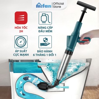 Súng Thông Tắc Bồn Cầu, Chậu Rửa Bát, Bồn Tắm - Mẫu Mới 2023 MIFAN - Khí Nén AGT Cực Mạnh 8kg - Nhựa ABS Cao Cấp