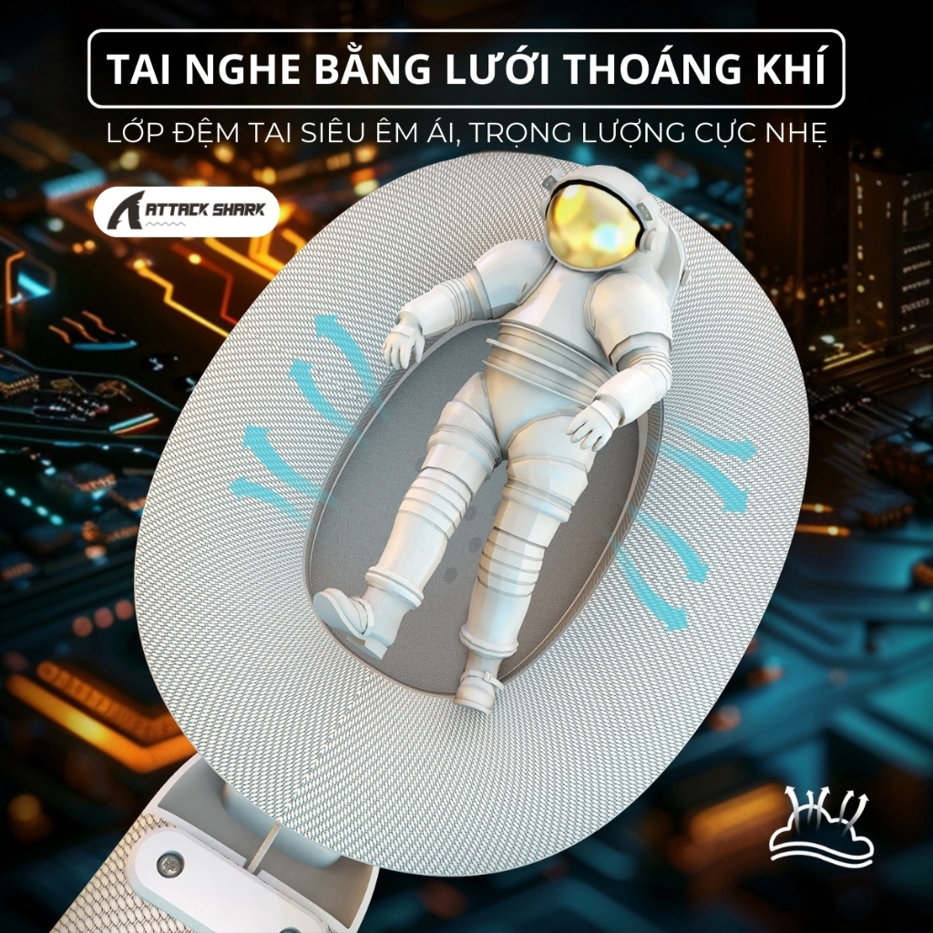 Tai nghe Không Dây Attack Shark L80 Supper Bass 3 Chế Độ Kết Nối Mic Tháo Rời Thời Lượng Pin Trâu | BigBuy360 - bigbuy360.vn
