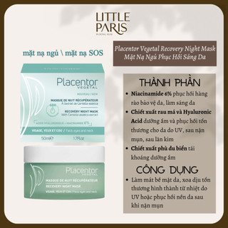 Mặt Nạ Ngủ Làm Trắng Và Phục Hồi Da Placentor Recovery Night Mask 50ml