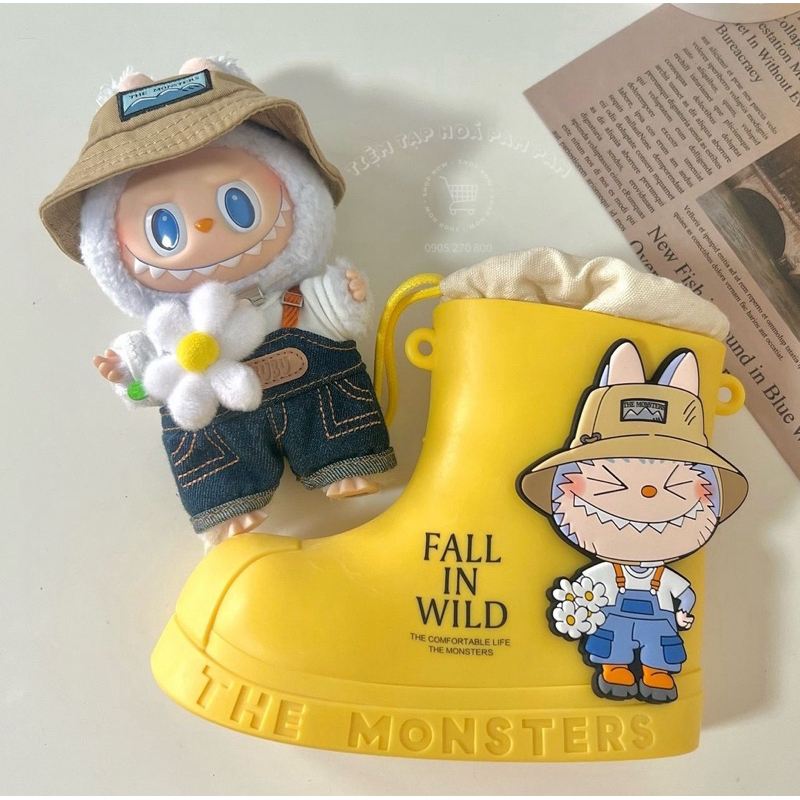 [Bill Chính Hãng] Túi Ủng Vàng LABUBU FALL IN WILD Rain Boot Bag