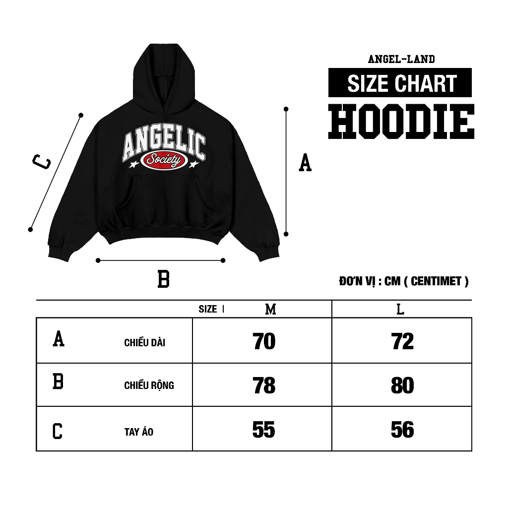 Áo HOODIE FROM BOXY ANGELIC SOCIETY  nỉ chân cua màu Đen Cotton Chính Hãng Angel Land Local Brand | BigBuy360 - bigbuy360.vn