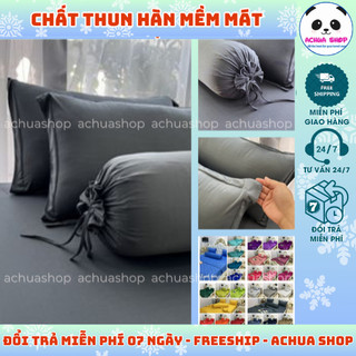 [HỎA TỐC 2H] VỎ GỐI LẺ - VỎ NẰM - VỎ ÔM THUN LẠNH HÀN (NGẪU NHIÊN TRƠN HOẶC HỌA TIẾT) MỀM MƯỚT MÁT LẠNH - ACHUASHOP