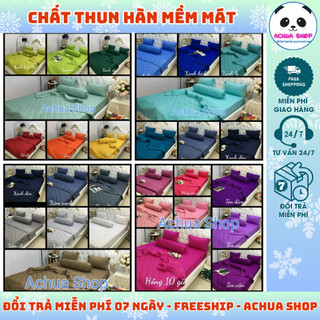 [ HỎA TỐC 2H ] GA LẺ THUN LẠNH HÀN [BAO KIỂM HÀNG] MÁT LẠNH MỀM MƯỚT ( CHAT CHỌN MÀU+CÓ SẴN) - ACHUASHOP