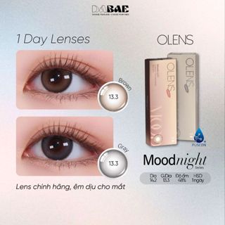 Kính áp tròng 1 ngày Moodnight Brown/Gray DIA 14.2mm chính hãng OLENS KOREA