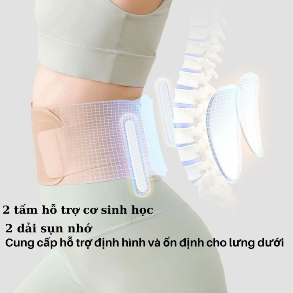 Đai Lưng Cột Sống Siêu Mỏng Siêu Mềm, Định Hình Bụng, Cột Sống Hỗ Trợ Thoái Hóa Thoát Vị Thoáng Khí Hiệu Quả