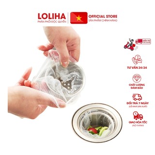 ⛔GIADUNGDUYLONG⛔ Bịch 100 túi lọc rác thông minh (LOẠI LỌC BỒN RỬA BÁT)