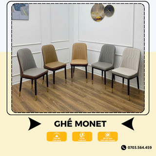 Ghế Monet chân sắt sơn tĩnh điện bọc đồng